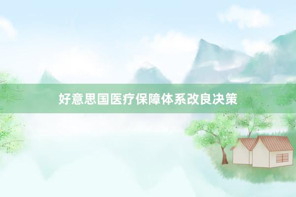 好意思国医疗保障体系改良决策