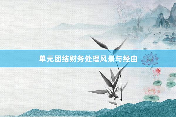 单元团结财务处理风景与经由